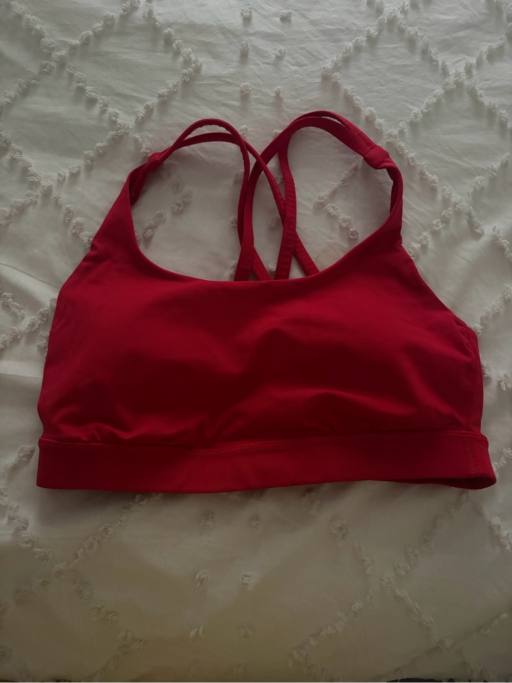 LuluLemon Energy Bra (Medium Support) Bright Red Strappy Sports Bra